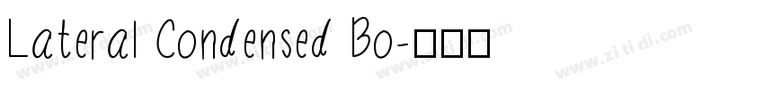 Lateral Condensed Bo字体转换